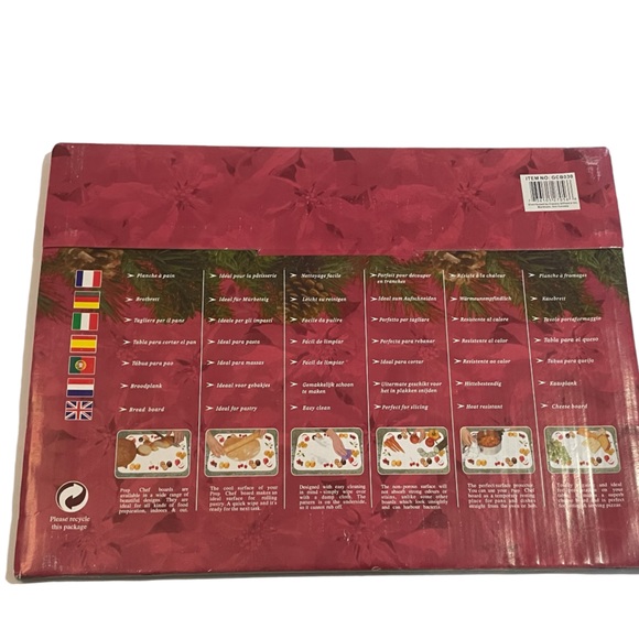 Vintage Glass Cutting Board Snowman Universal Kitchen Board Textured Glass - Picture 5 of 8